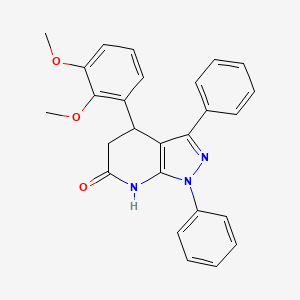 4-(2,3-dimethoxyphenyl)-1,3-diphenyl-4,5-dihydro-1H-pyrazolo[3,4-b]pyridin-6-ol