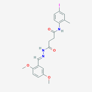 4-[(2E)-2-(2,5-dimethoxybenzylidene)hydrazinyl]-N-(4-iodo-2-methylphenyl)-4-oxobutanamide