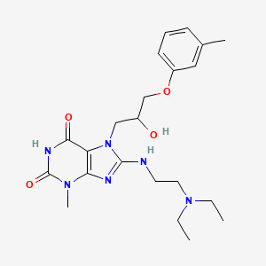 8-{[2-(diethylamino)ethyl]amino}-7-[2-hydroxy-3-(3-methylphenoxy)propyl]-3-methyl-3,7-dihydro-1H-purine-2,6-dione