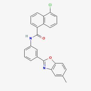 5-chloro-N-[3-(5-methyl-1,3-benzoxazol-2-yl)phenyl]naphthalene-1-carboxamide