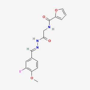 N-({N'-[(E)-(3-Iodo-4-methoxyphenyl)methylidene]hydrazinecarbonyl}methyl)furan-2-carboxamide