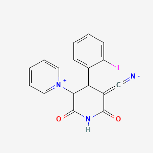 3-Cyano-4-(2-iodophenyl)-6-oxo-5-(pyridinium-1-yl)-1,4,5,6-tetrahydropyridin-2-olate