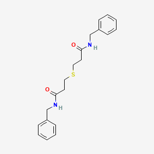 molecular formula C20H24N2O2S B11562934 Propanamide, 3,3'-thiobis[N-(phenylmethyl)- CAS No. 105596-07-4