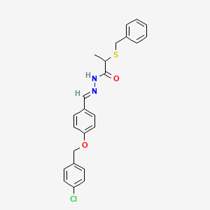 2-(benzylsulfanyl)-N'-[(E)-{4-[(4-chlorobenzyl)oxy]phenyl}methylidene]propanehydrazide