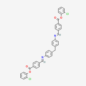 2-Chlorophenyl 4-[(E)-{[4-({4-[(E)-({4-[(2-chlorophenoxy)carbonyl]phenyl}methylidene)amino]phenyl}methyl)phenyl]imino}methyl]benzoate