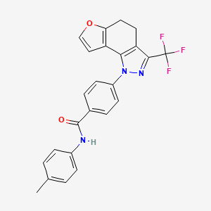 N-(4-methylphenyl)-4-[3-(trifluoromethyl)-4,5-dihydro-1H-furo[2,3-g]indazol-1-yl]benzamide