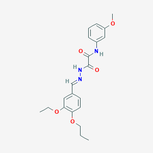 2-[(2E)-2-(3-ethoxy-4-propoxybenzylidene)hydrazinyl]-N-(3-methoxyphenyl)-2-oxoacetamide