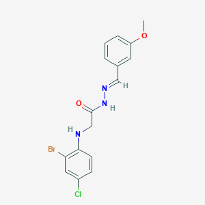 2-[(2-Bromo-4-chlorophenyl)amino]-N'-[(E)-(3-methoxyphenyl)methylidene]acetohydrazide