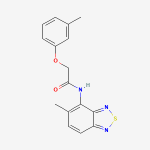 molecular formula C16H15N3O2S B11563062 N-(5-methyl-2,1,3-benzothiadiazol-4-yl)-2-(3-methylphenoxy)acetamide 