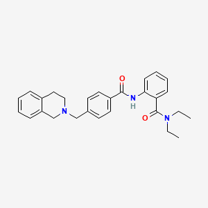 2-({[4-(3,4-dihydroisoquinolin-2(1H)-ylmethyl)phenyl]carbonyl}amino)-N,N-diethylbenzamide