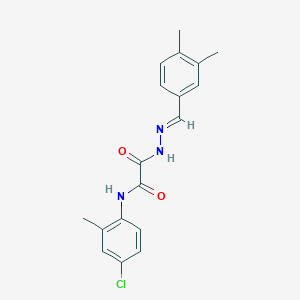 molecular formula C18H18ClN3O2 B11563119 N-(4-chloro-2-methylphenyl)-2-[(2E)-2-(3,4-dimethylbenzylidene)hydrazinyl]-2-oxoacetamide 