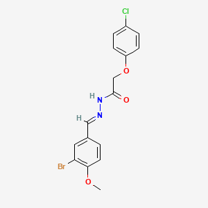 N'-[(E)-(3-bromo-4-methoxyphenyl)methylidene]-2-(4-chlorophenoxy)acetohydrazide