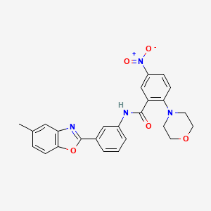 N-[3-(5-methyl-1,3-benzoxazol-2-yl)phenyl]-2-(morpholin-4-yl)-5-nitrobenzamide