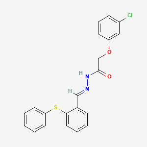 2-(3-Chlorophenoxy)-N'-[(E)-[2-(phenylsulfanyl)phenyl]methylidene]acetohydrazide