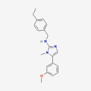 molecular formula C20H23N3O B11563200 N-(4-ethylbenzyl)-5-(3-methoxyphenyl)-1-methyl-1H-imidazol-2-amine 