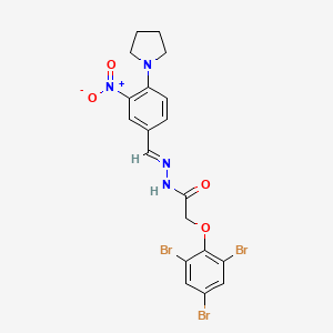 N'-{(E)-[3-nitro-4-(pyrrolidin-1-yl)phenyl]methylidene}-2-(2,4,6-tribromophenoxy)acetohydrazide