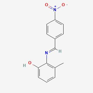 3-methyl-2-{[(E)-(4-nitrophenyl)methylidene]amino}phenol