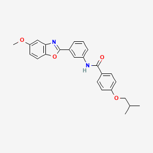 N-[3-(5-methoxy-1,3-benzoxazol-2-yl)phenyl]-4-(2-methylpropoxy)benzamide