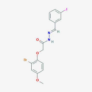 2-(2-bromo-4-methoxyphenoxy)-N'-[(E)-(3-iodophenyl)methylidene]acetohydrazide