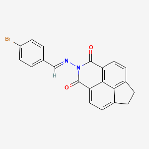 2-{[(E)-(4-bromophenyl)methylidene]amino}-6,7-dihydro-1H-indeno[6,7,1-def]isoquinoline-1,3(2H)-dione