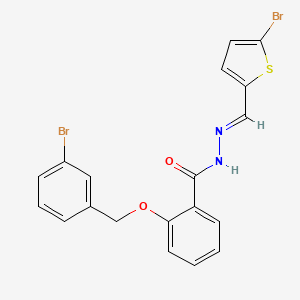 2-[(3-bromobenzyl)oxy]-N'-[(E)-(5-bromothiophen-2-yl)methylidene]benzohydrazide