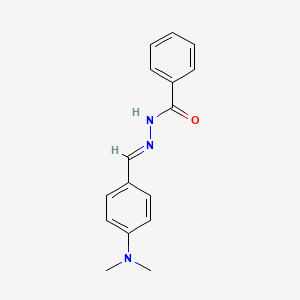 molecular formula C16H17N3O B11563336 N'-{(E)-[4-(dimethylamino)phenyl]methylidene}benzohydrazide CAS No. 25642-37-9