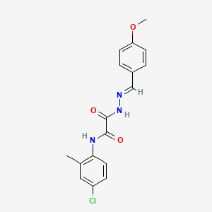 molecular formula C17H16ClN3O3 B11563348 N-(4-chloro-2-methylphenyl)-2-[(2E)-2-(4-methoxybenzylidene)hydrazinyl]-2-oxoacetamide 