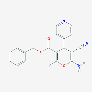 benzyl 6-amino-5-cyano-2-methyl-4-(pyridin-4-yl)-4H-pyran-3-carboxylate