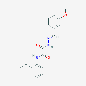 molecular formula C18H19N3O3 B11563351 N-(2-ethylphenyl)-2-[(2E)-2-(3-methoxybenzylidene)hydrazinyl]-2-oxoacetamide 