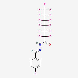 2,2,3,3,4,4,5,5,6,6,7,7,7-tridecafluoro-N'-[(E)-(4-fluorophenyl)methylidene]heptanehydrazide