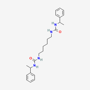 molecular formula C24H34N4O2 B11563367 3-(1-Phenylethyl)-1-(6-{[(1-phenylethyl)carbamoyl]amino}hexyl)urea 