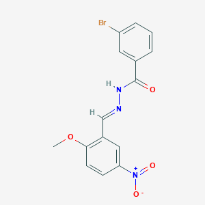 3-bromo-N'-[(E)-(2-methoxy-5-nitrophenyl)methylidene]benzohydrazide