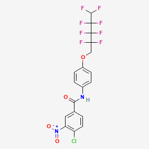 4-chloro-3-nitro-N-{4-[(2,2,3,3,4,4,5,5-octafluoropentyl)oxy]phenyl}benzamide