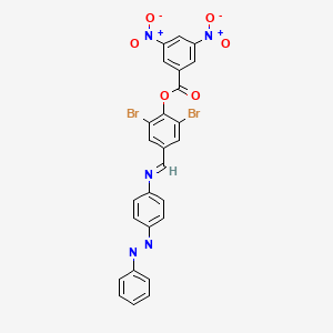 2,6-Dibromo-4-[(E)-({4-[(1E)-2-phenyldiazen-1-YL]phenyl}imino)methyl]phenyl 3,5-dinitrobenzoate