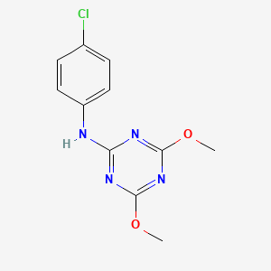 N-(4-chlorophenyl)-4,6-dimethoxy-1,3,5-triazin-2-amine