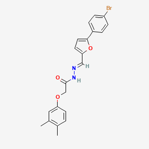 N'-[(E)-[5-(4-Bromophenyl)furan-2-YL]methylidene]-2-(3,4-dimethylphenoxy)acetohydrazide