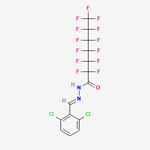 N'-[(E)-(2,6-dichlorophenyl)methylidene]-2,2,3,3,4,4,5,5,6,6,7,7,7-tridecafluoroheptanehydrazide