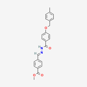 molecular formula C24H22N2O4 B11563433 Methyl 4-(2-(4-((4-methylbenzyl)oxy)benzoyl)carbohydrazonoyl)benzoate CAS No. 302569-94-4