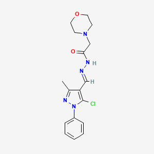 N'-[(E)-(5-chloro-3-methyl-1-phenyl-1H-pyrazol-4-yl)methylidene]-2-(morpholin-4-yl)acetohydrazide