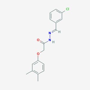 N'-[(E)-(3-chlorophenyl)methylidene]-2-(3,4-dimethylphenoxy)acetohydrazide