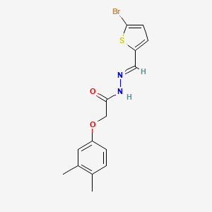 N'-[(E)-(5-bromothiophen-2-yl)methylidene]-2-(3,4-dimethylphenoxy)acetohydrazide