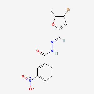 N'-[(E)-(4-bromo-5-methylfuran-2-yl)methylidene]-3-nitrobenzohydrazide