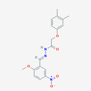 2-(3,4-dimethylphenoxy)-N'-[(E)-(2-methoxy-5-nitrophenyl)methylidene]acetohydrazide