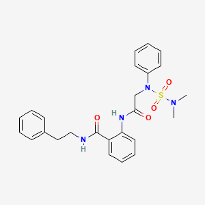 2-{[N-(dimethylsulfamoyl)-N-phenylglycyl]amino}-N-(2-phenylethyl)benzamide