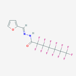 molecular formula C12H5F13N2O2 B11563542 2,2,3,3,4,4,5,5,6,6,7,7,7-Tridecafluoro-heptanoic acid furan-2-ylmethylene-hydrazide 