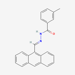 molecular formula C23H18N2O B11563548 N'-[(E)-anthracen-9-ylmethylidene]-3-methylbenzohydrazide 