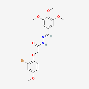 2-(2-bromo-4-methoxyphenoxy)-N'-[(E)-(3,4,5-trimethoxyphenyl)methylidene]acetohydrazide