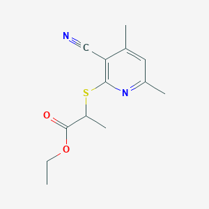 Ethyl 2-[(3-cyano-4,6-dimethylpyridin-2-yl)sulfanyl]propanoate