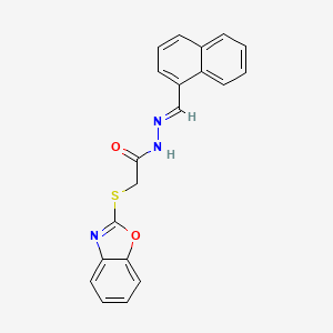 2-(1,3-benzoxazol-2-ylsulfanyl)-N'-[(E)-naphthalen-1-ylmethylidene]acetohydrazide