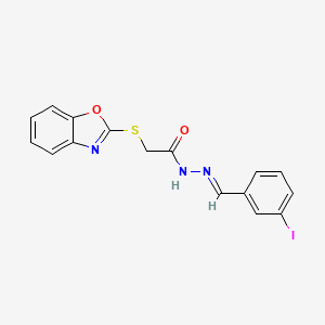 2-(1,3-benzoxazol-2-ylsulfanyl)-N'-[(E)-(3-iodophenyl)methylidene]acetohydrazide